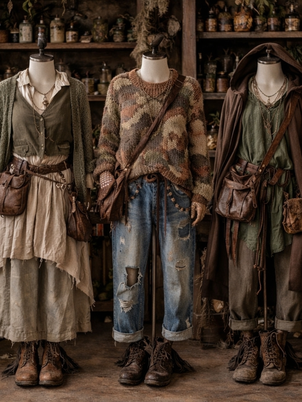 Goblincore Outfit Mystery Box | Curated Earthy Aesthetic Clothing Set | 7 Items